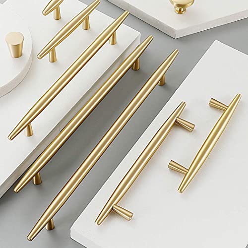 WYNWJ Zieht Griffe Griff, Europäischer Stil Schrankgriffe Massiver Kupferschrank Möbelgriffe Schrankgriffe Schubladengriff Dickes Material 100% Reines Kupfer Gold/Hole Distance 96Mm - Image 6