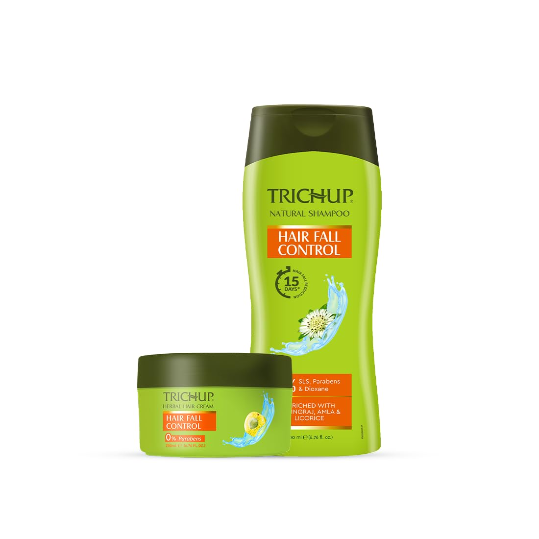 Trichup Hair Fall Control Kit – Herbal Shampoo 200ml & Hair Cream 200ml | With Amla, Bhringraj & Licorice | Helps Reduce Hair Fall & Strengthen Hair-picture-25