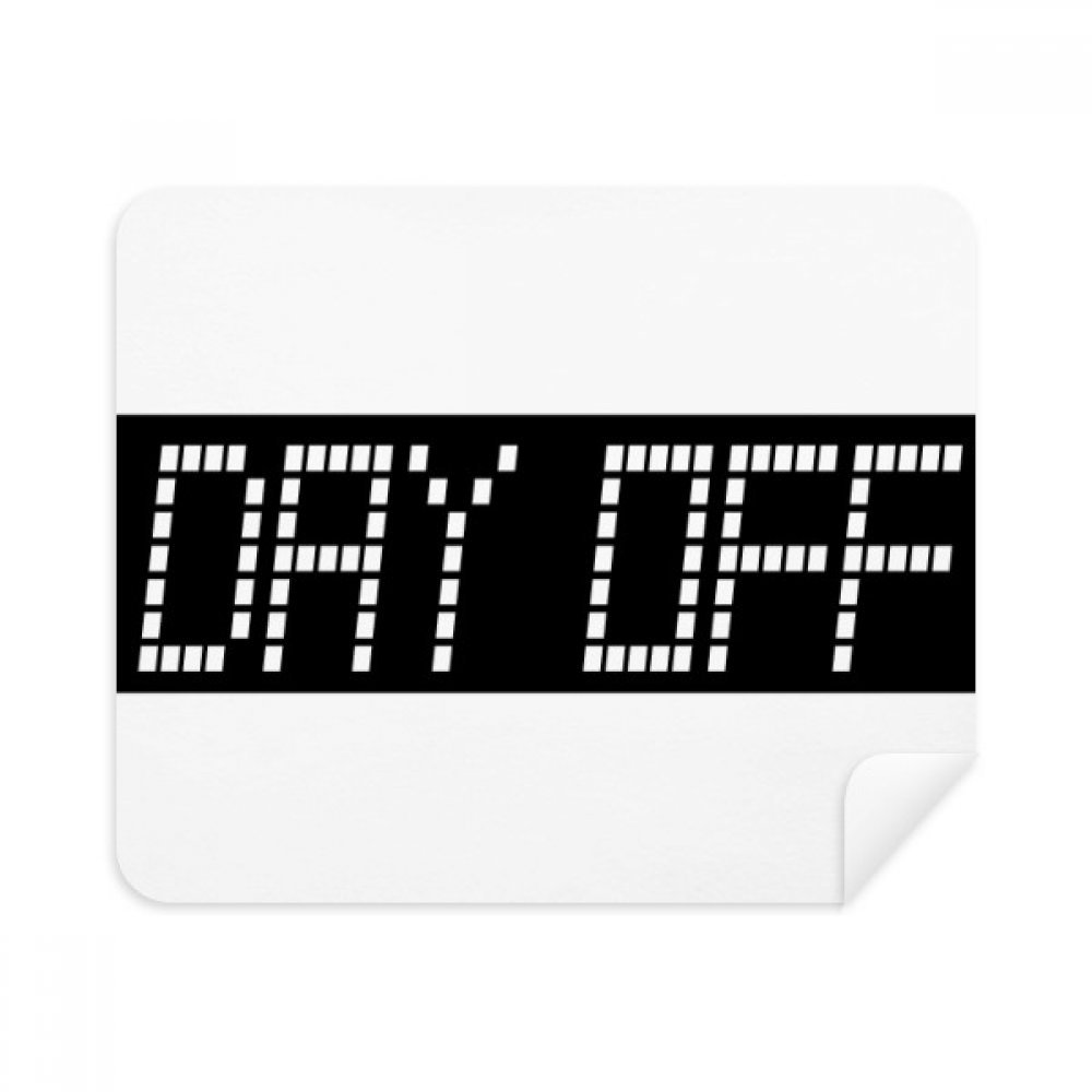 Holiday Starts Day Off Cleaning Cloth Screen Cleaner 2pcs Suede Fabric