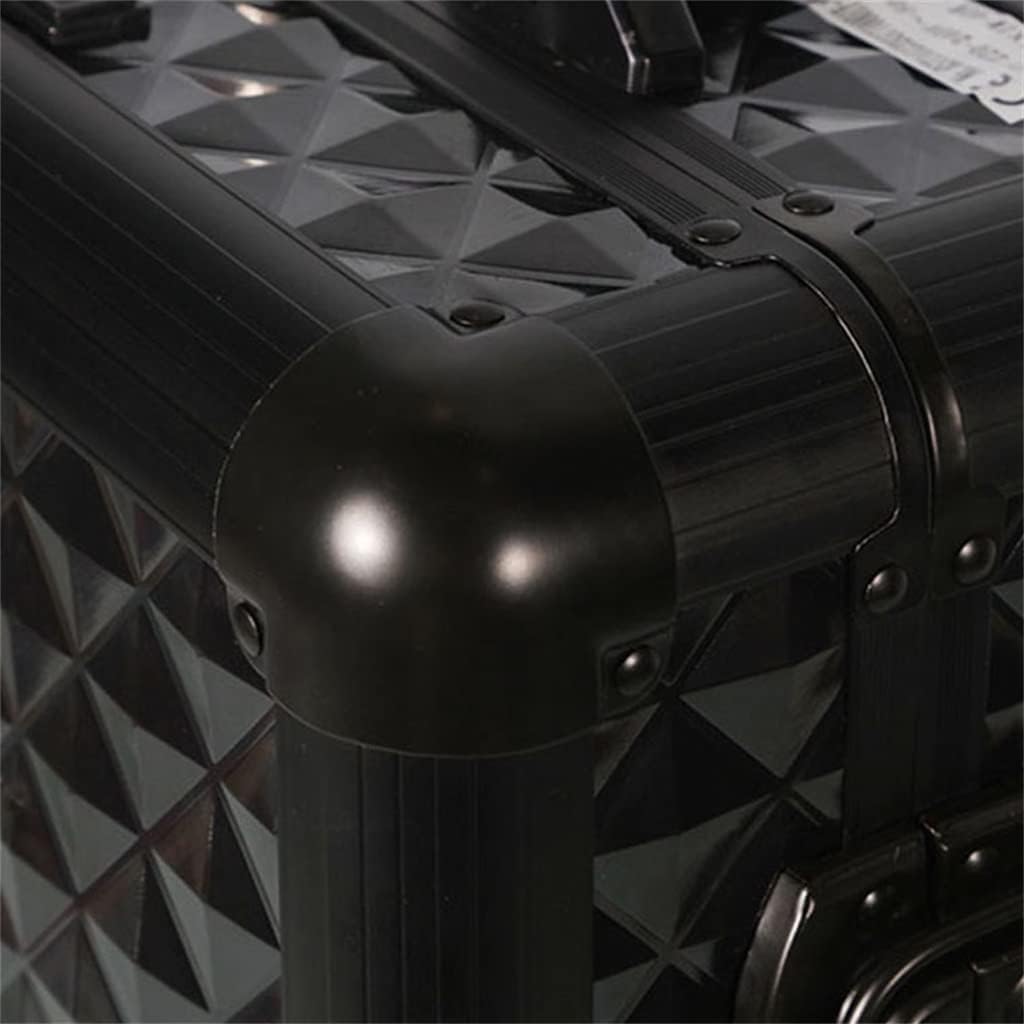 Beauty Trolley Makeup Box Black Large Capacity With Light Box Makeup Artist Multi-functional Nail Tattoo Tool Box