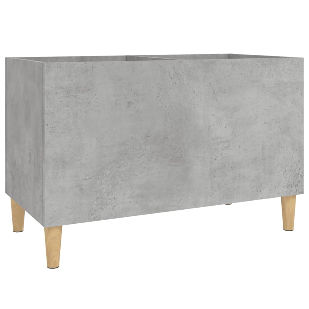 Mobile Porta Dischi Grigio Cemento 74,5x38x48 Legno Multistrato,Supporto per Giradischi,Supporto per Giradischi in Legno, Supporto per Giradischi con Spazio di archiviazione