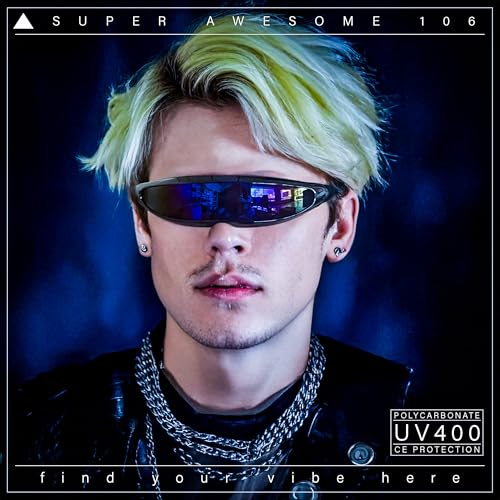 SA106 Mirror Lens Monolens Cyclops Robotic Futuristic Sunglasses3