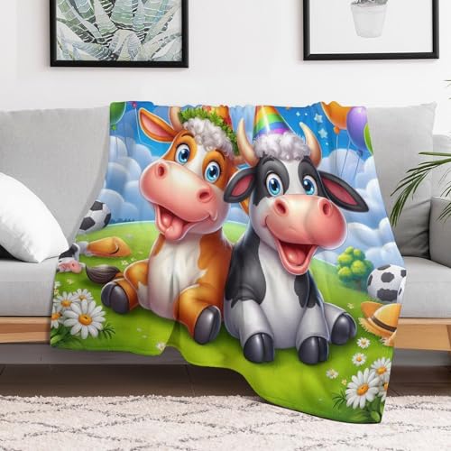 Manta de vaca de franela 130x150 cm gruesa para sofá 3