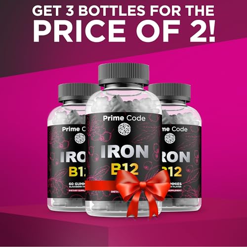 Iron-Gummies-for-Women-Men-with-Vitamin-B12-20mg-Iron-Supplement-for-Adults-Free-Blood-Builder-for-Anemia-Vitamin-B12-Gummies-with-Iron-Natural-Blackberry-Flavor-Vegan-Non-GMO-30-Day-Supply