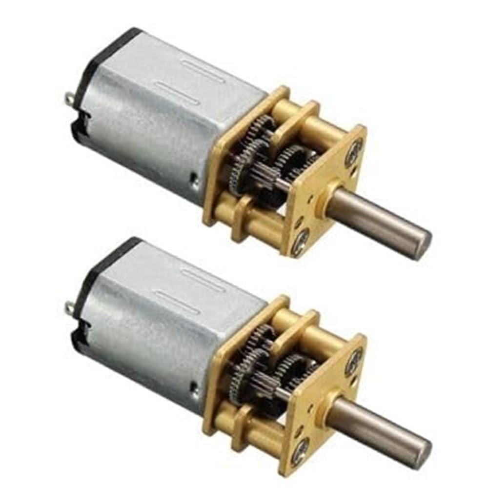 N20 Micro Metal Gear Motor DC 3.7V-6V 100RPM High Torque 30:1 Gearbox Mini Motor for RC Car, Smart Robot, DIY Robotics, Automation & Electronic Projects (Pack of 2)-image-34