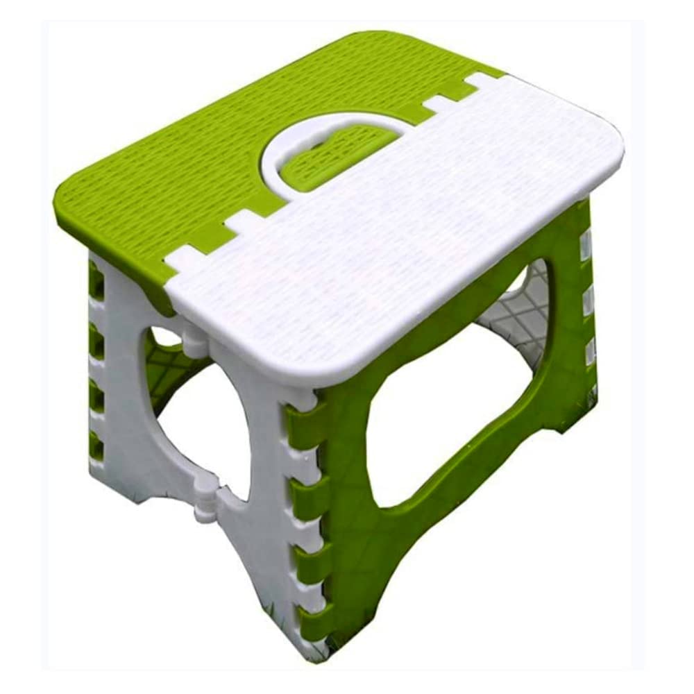 FEIXIANGFolding Step Stool - 7.8 inch Height Foldable Stool For Kids & Adults, Kitchen Garden Bathroom Collapsible Stepping Stool （green)
