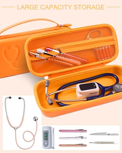 Image of Stethoscope Case for 3M Littmann Classic III & Lightweight II S.E, Orange