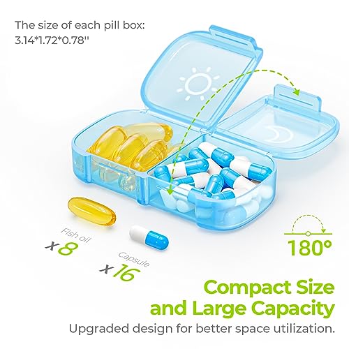 Snapklik.com : AUVON XL Weekly Pill Organizer 2 Times A Day, Pill Box 7 Day