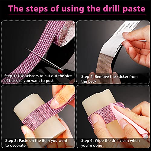 2 Rotoli 6 Iarde Nastro Cristallo Autoadesivo