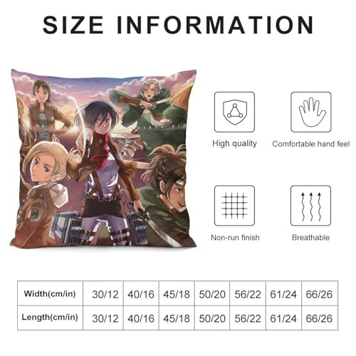 伸縮性 進撃の巨人 チェアクッションカバー 可愛い リビング 装飾 24 "x24 "