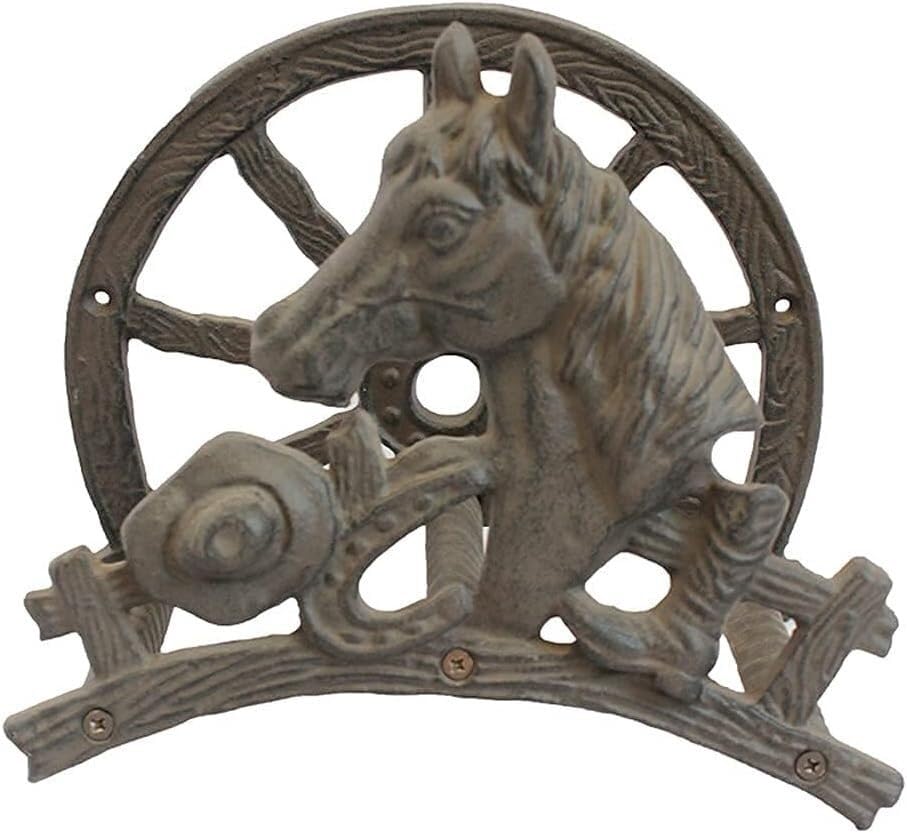 Manguera de Hierro Fundido Decorativa for jardín, Soporte for Manguera de Pared.