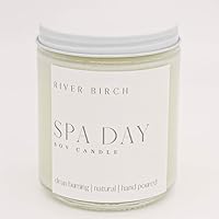 Vista 6 de River Birch Candles - Vela perfumada de almendra + miel, velas de soja de alta calidad, totalmente naturales, no tóxicas, 8.5 onzas, 40 horas