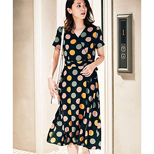 ラナン（Ranan） カシュクールデザインワンピース【ドット/3L】