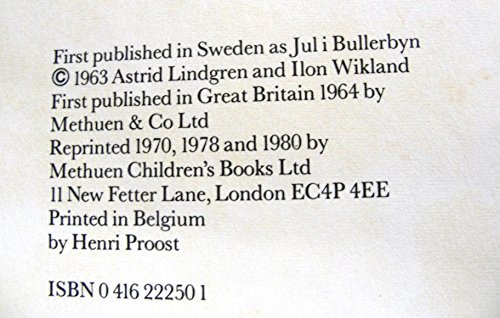 Christmas at Bullerby 0416222501 Book Cover