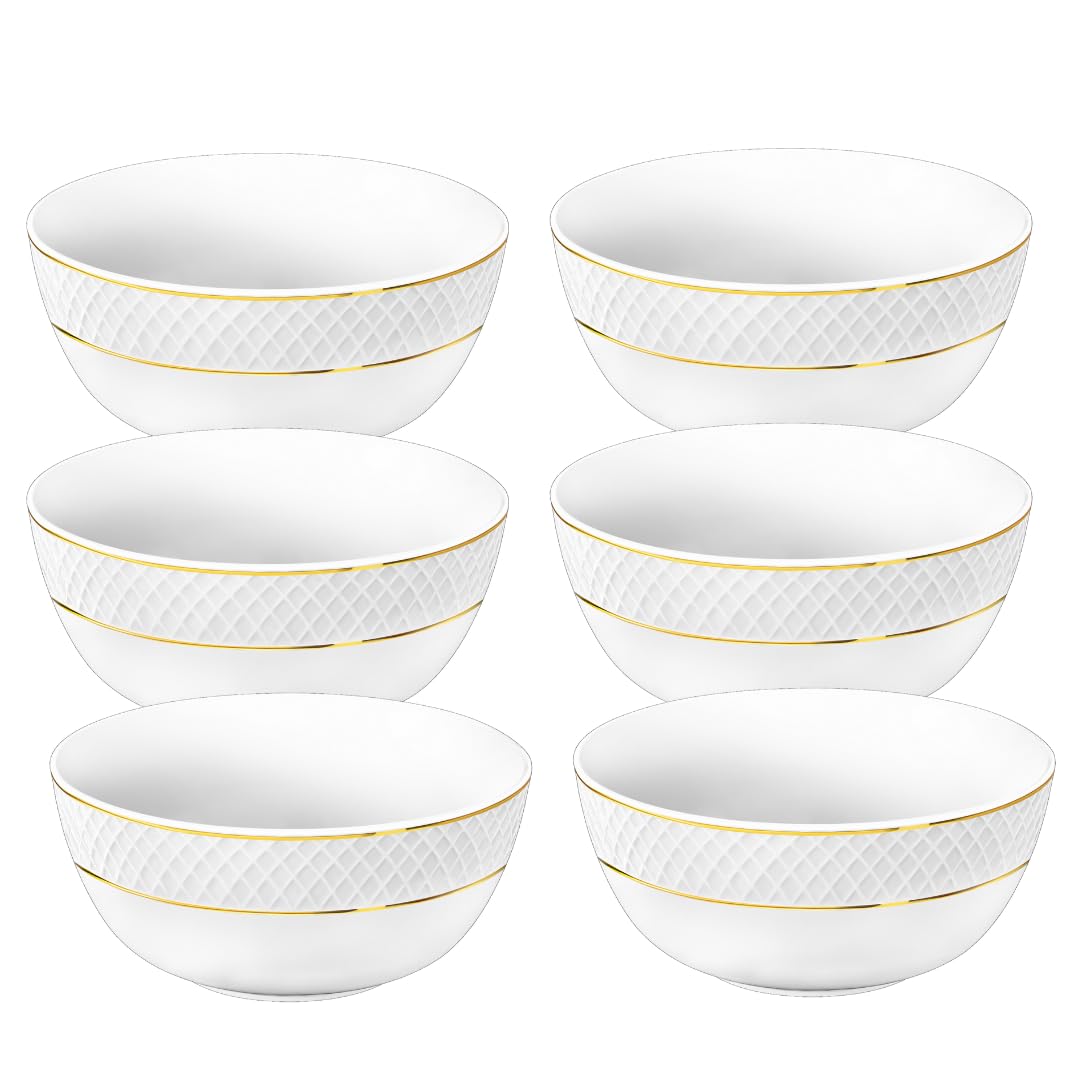 Wilmax - Cuencos para ensalada (6 unidades, diámetro de 18 cm, porcelana, cuenco blanco, 1300 ml, para aperitivos, ensaladas, elegante y resistente a los arañazos, ideal como regalo)