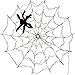 Ghlevo Halloween Spider Web lumières avec décorations d'araignées en Peluche Fake Spiderweb Decor Prop pour Enfants Haunte House House Halloween Jardin extérieur Jardin décoration décoration Ornement