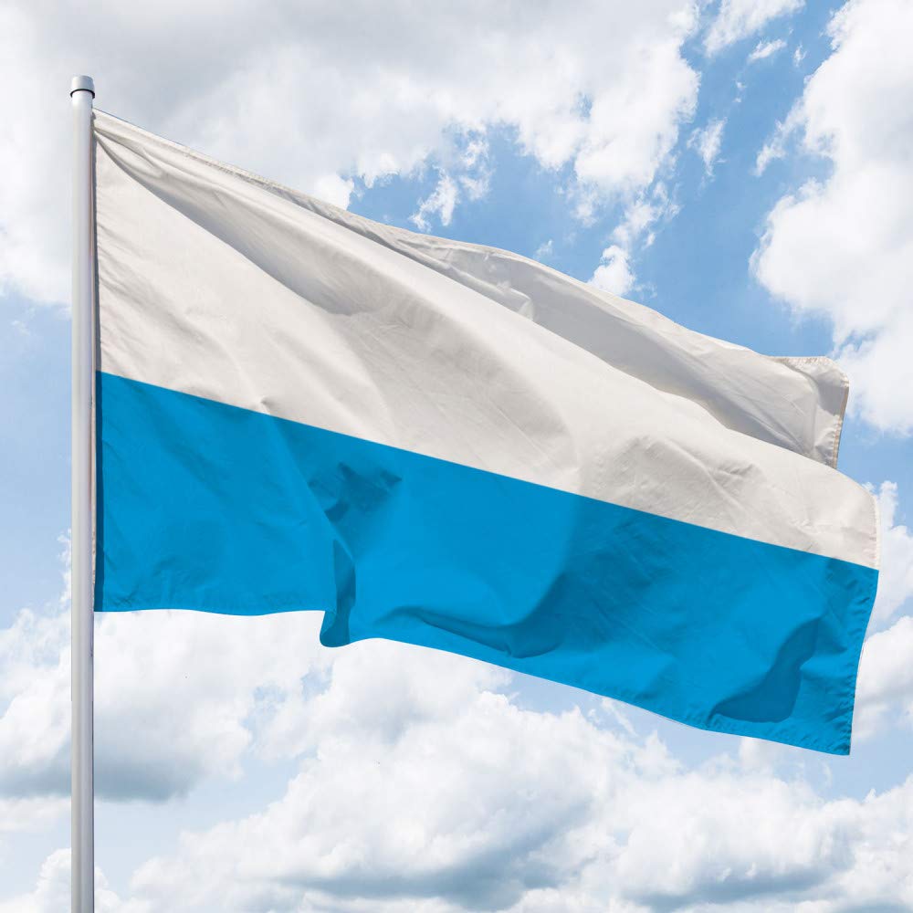 Deitert Bundesland-Flagge Bayern – 250x150 cm Bayern-Flagge ohne Wappen (Streifen), Hissfahne aus reißfestem Polyester, Bayern-Fahne mit Doppelsicherheitsnaht gesäumt