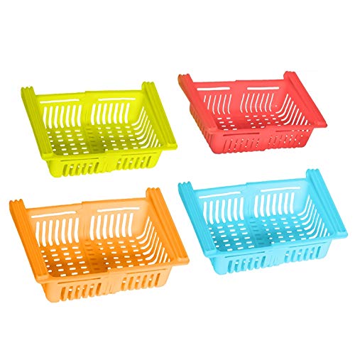 Buy NSG 4 piece of expandable Fridge storage saver rack/ Adjustable basket for fridge under