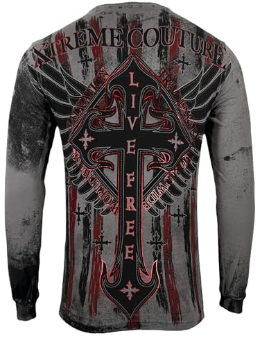 Xtreme Couture by Affliction Men's Long Sleeve T-Shirt Liberty Crusade3