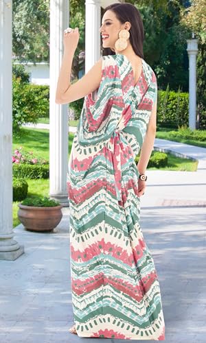Image of KOH KOH Womens Long V-Neck Grecian Goddess Wedding Guest Maxi Dress Gown