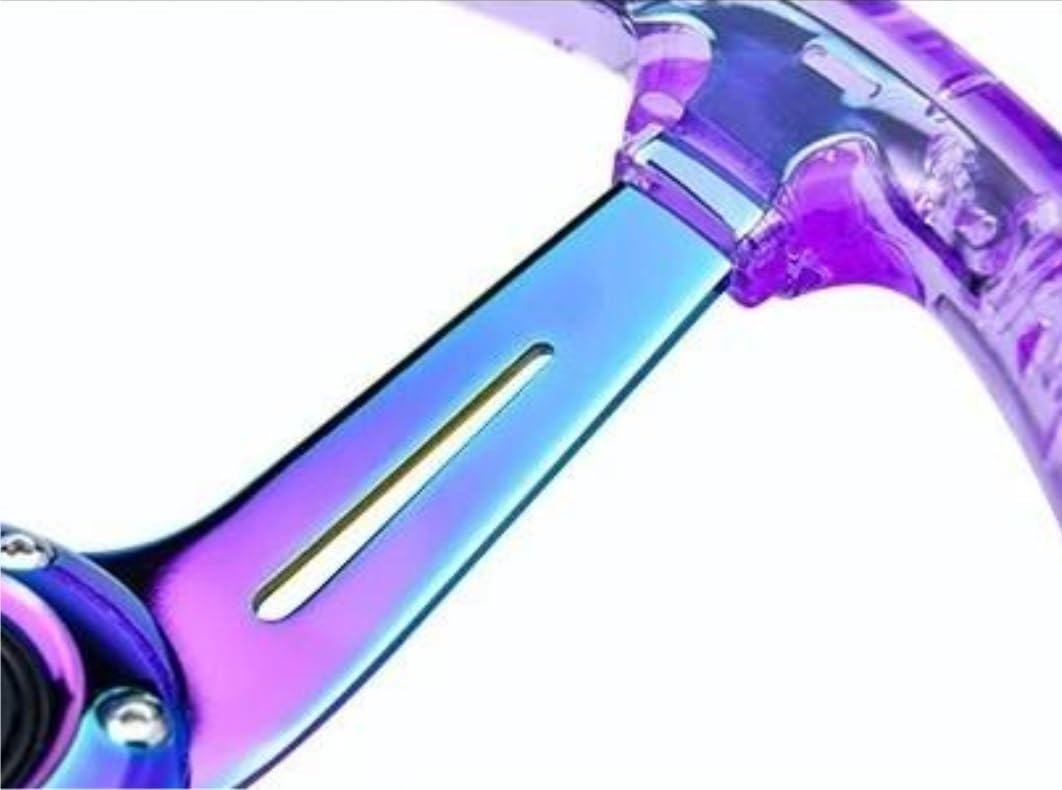 IBNA Volante da Corsa Volante Sportivo da Corsa Universale Trasparente Viola da 14 Pollici(Viola)