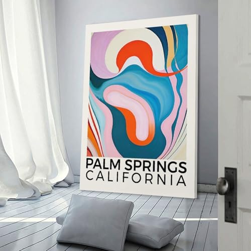 sinyumoney Palm Springs California Peinture À L'huile Sur Toile, Grand Format, Décoration Murale Pour Salon Et Chambre 24x36inch(60x90cm)