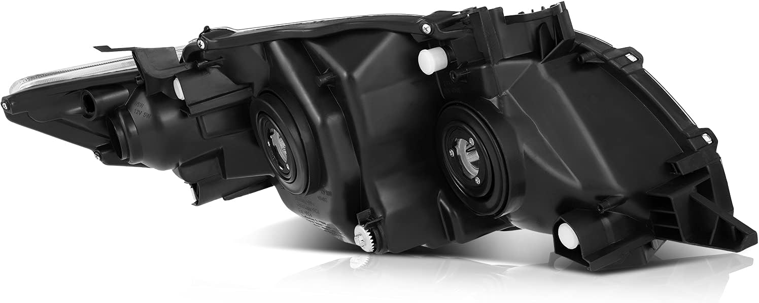ROADFAR - Headlight Assembly For Toyota Corolla 2009-2010 A Pair Of Black Headlamp Driver/Passenger Side Replacement