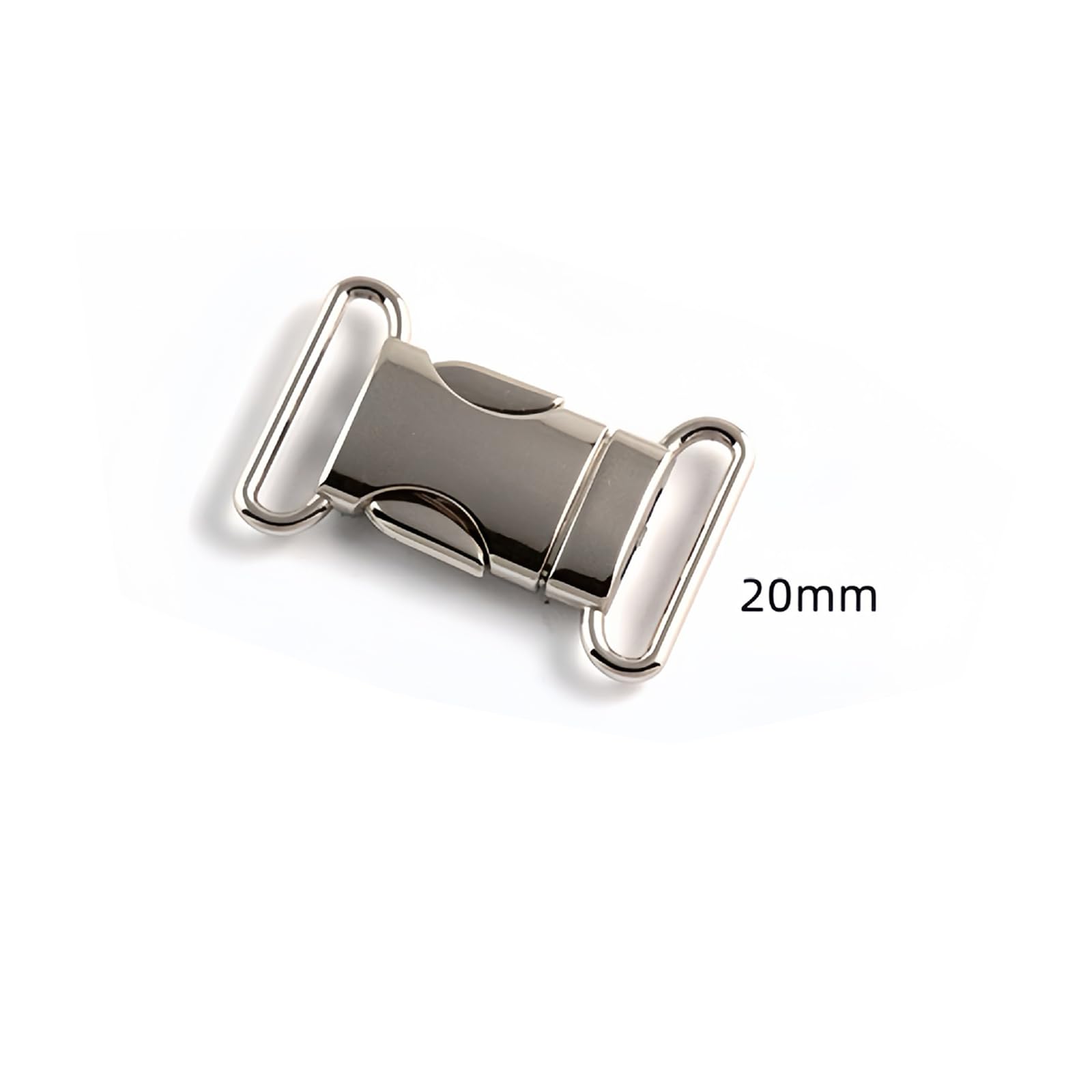 Yuelulala 2pcs 20mm Metal Side Release Buckles Adjustable Quick Release Clips DIY Craft Accessories for Backpack Fanny Pack Dog Collars (A43-2) - Image 2