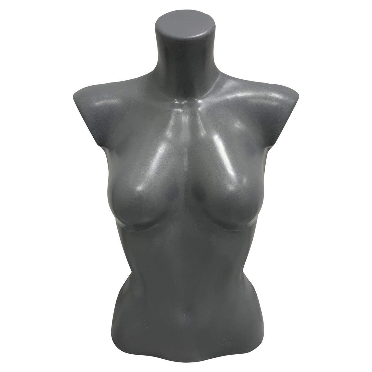 Fella4stores Buste Homme 44/46 Entièrement Formé Incassable Mannequin Gris - Présentation Vêtements