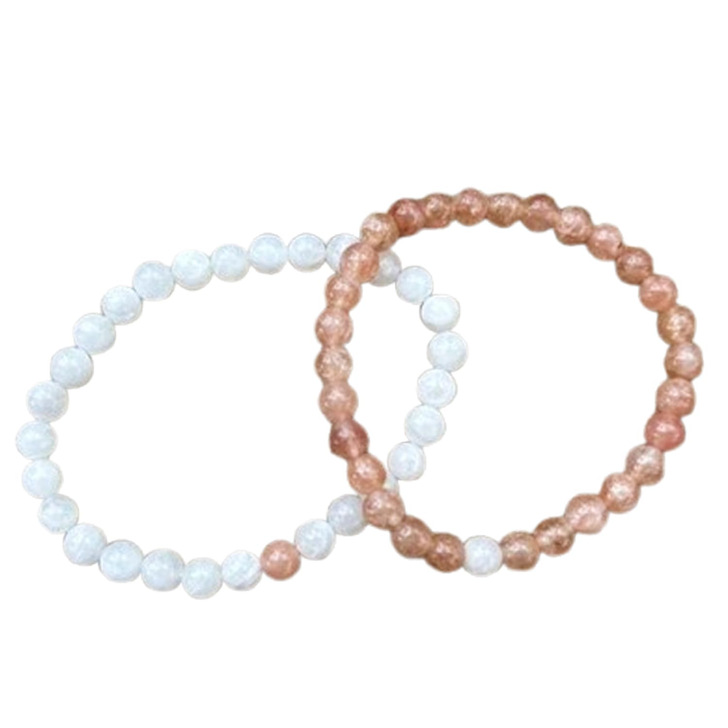 Bracelets couples en pierre de lune et soleil FIZA_CPL_219 - 7