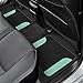 BDK floor mats for Cars, Two-Tone Carpet with Faux Leather Accents, Automotive floor mat Set with Built-in Heel Pad, Stylish Interior Car Accessories (Mint)