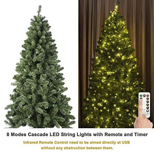 Ki Store 6Ft Christmas Tree With Ornaments And Lights Remote And Timer Woodland Christmas Decorations Including 6 Feet Full Tree, Ornaments, 300 Leds Usb Led String Lights #TOP1