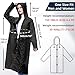 TonJin 1 Pack Rain Ponchos for Adults Reusable, New upgraded Thickened EVA Travel Raincoat Jacket with Hoods and Sleeves, 3D Black Waterproof Capes Ponchos for Men Women Outdoor Hiking Camping