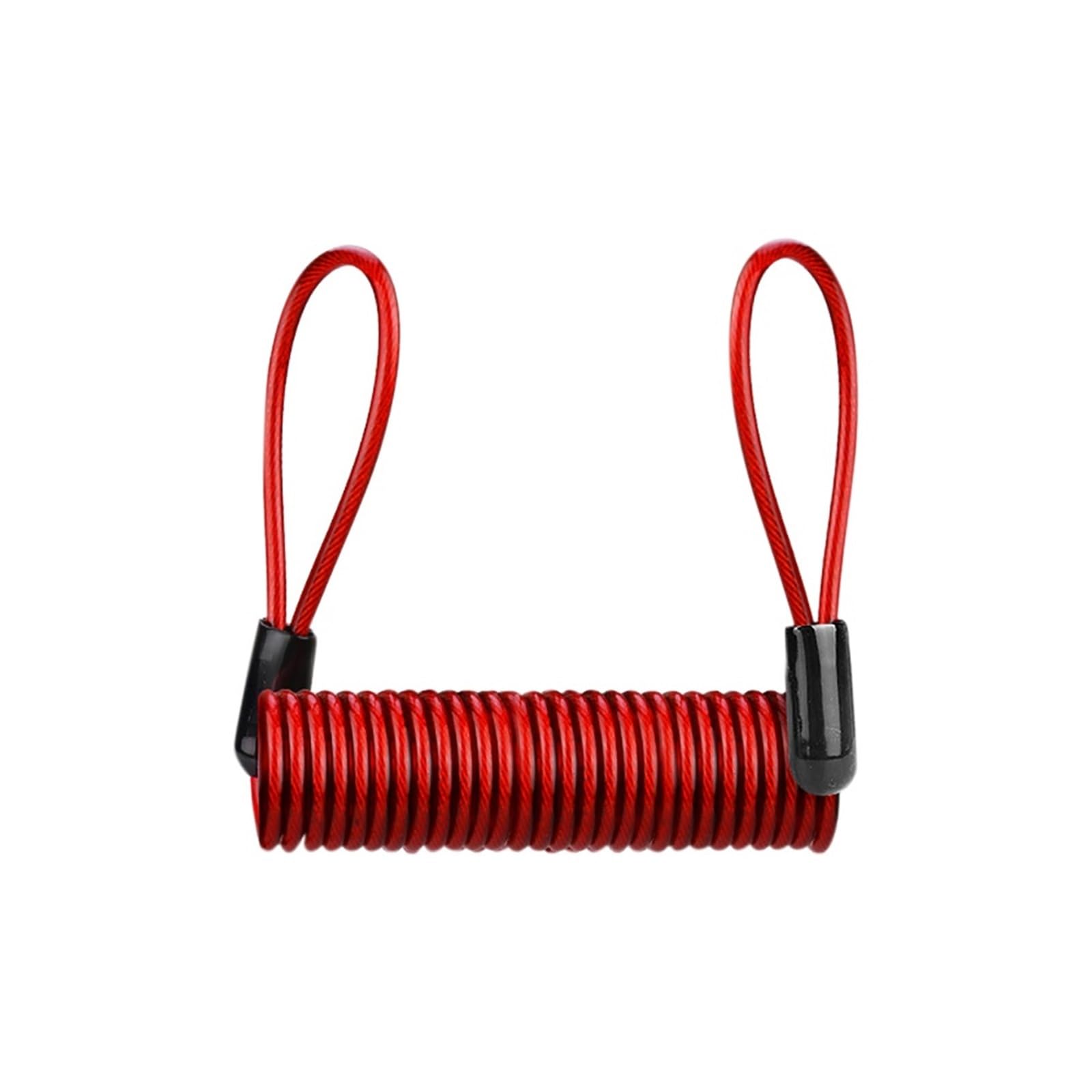 Bqwyedpl Red Motorcycle Handlebar Lock Alarm Disc Lock Security Anti Thief Motorbike Motorcycle Wheel Brake & Bag And Reminder Spring Cable Motorcycle Chain And Padlock(Red)