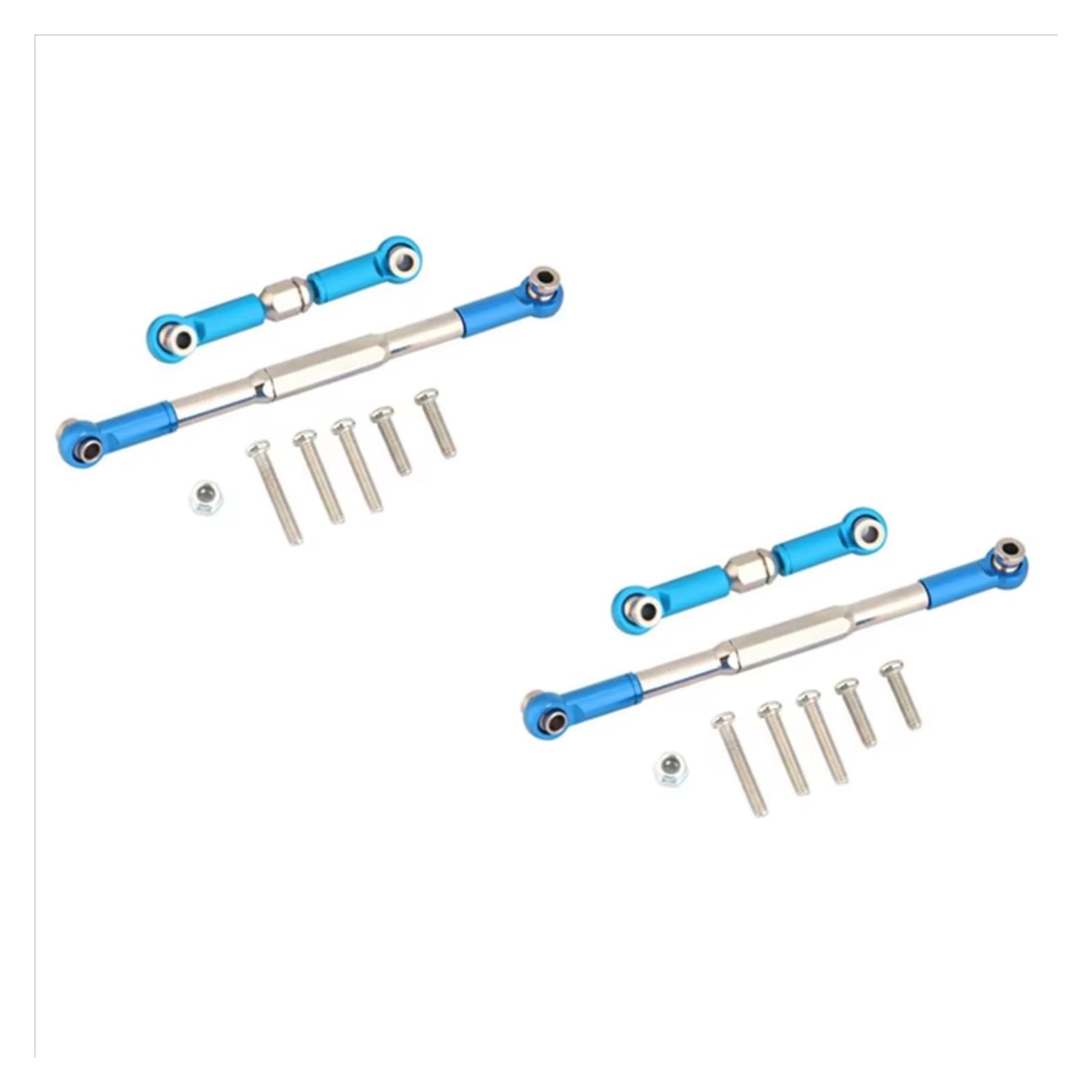 Rc Special Connecting Rod for WPL 1608T 10X Rod CNC Machining Aluminum Alloy Steering Linkage Rod Set Blue Rc Car Parts and Accessories Upgrade Replacement and Use