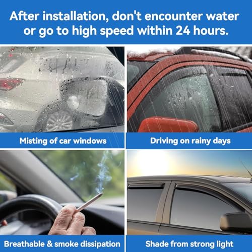 image for AWVRG Window Rain Guards for 2007-2013 Chevy Silverado & GMC Sierra 15