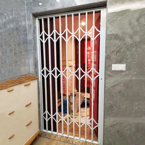 Inferriate per Finestre Barre per Porte Scorrevoli con Serratura/ Protezione di Sicurezza per Finestre, Kit Griglia Estensibile per Finestre per Bambini e Animali Domestici, Barre di Sicurezza Antifur