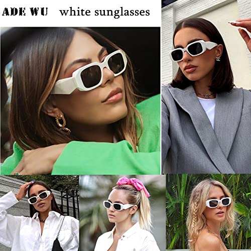 ADE WU Rectangle Sunglasses for Women Retro Fashion Narrow Square Sun Glasses UV400 Protection2