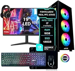 Pc Gamer Completo Intel I7 3.4ghz Ssd 480gb 16gb P/video 4gb