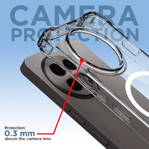 Image of Outlouders Back Cover for OnePlus 13R 5G Mag-Safe Transparent PC + TPU Bumper Case with Magnetic Support Shockproof Protection (Transparent Mag-Safe)