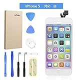 Flylinktech iPhone5 フロントパネル タッチパネル 液晶パネル 修理交換用タッチパネルフロントガラス デジタイザ ガラス修理 液晶パネル 修理工具セット付き