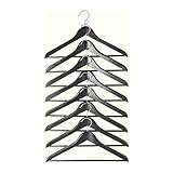 Ikea Bumerang Kleiderbügel aus Holz, gebogen, Schwarz, 24 Stück