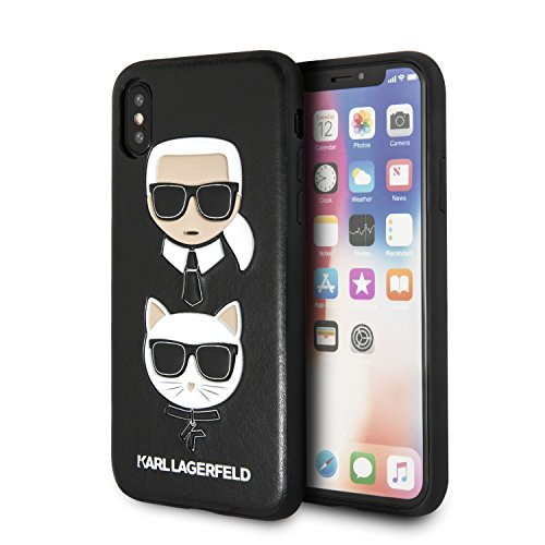 Karl lagerfeld - Carcasa para iPhone X Plus, Color Negro