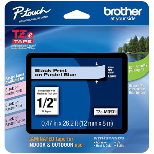 Brother Genuine P-touch TZE-MQG35 Tape, 1/2