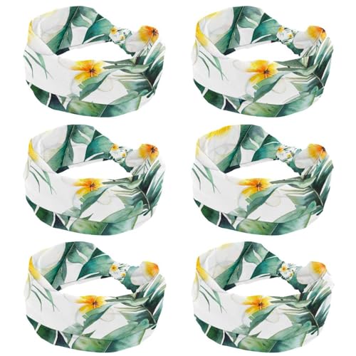 Bandas antideslizantes para el pelo extra anchas con diseño floral deportivo de mujer