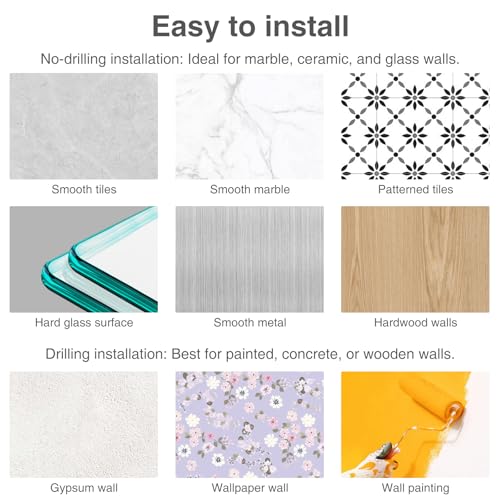 HENSHOW Stecktafel-Kombinationsset, 4 Pack Pegboard with Zubehör für Bastelorganisation, Ornament-Ausstellung, Kinderzimmer-Aufbewahrung, Kein Stanzen erforderlich, Modular Wand-Organizer, 30 * 30cm