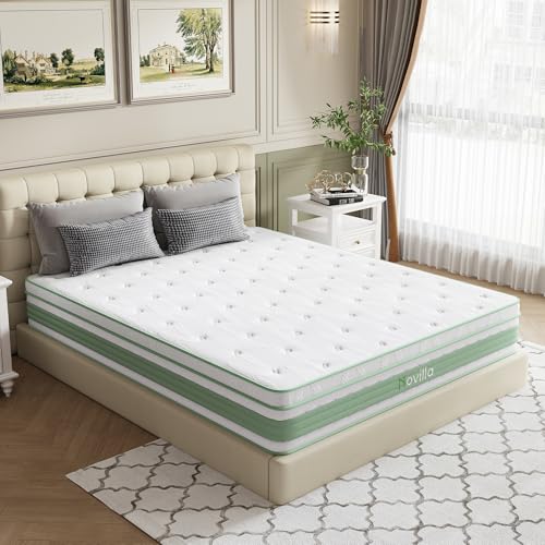 Image of Novilla King Size Mattress 14 Inch, Hybrid Mattress in a Box|Gel Memory Foam & Individual Pocket Springs, Medium Firm, Motion Isolation, Cool Sleep & Pressure Relief, CertiPUR-US