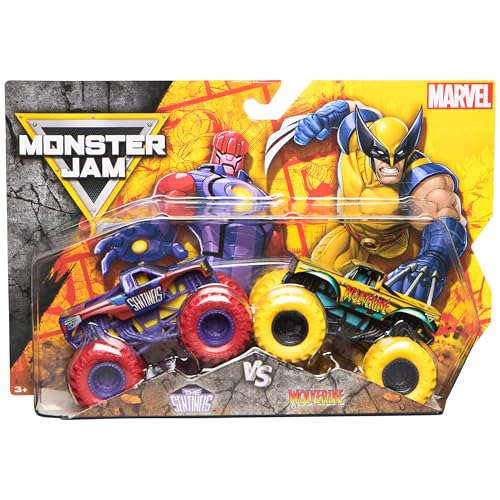 Image of Monster Jam Marvel The Sentinels vs Wolverine 1:64 Scale 2-Pack