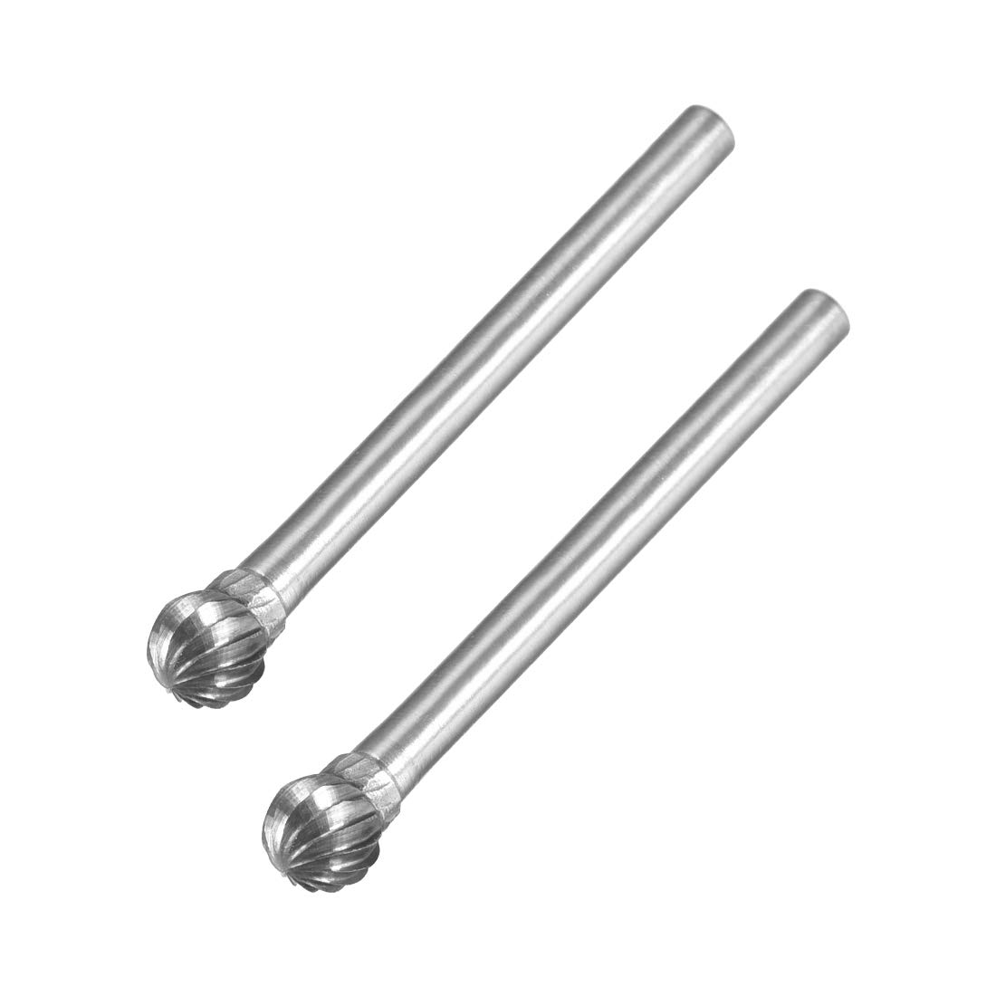 uxcell Tungsten Carbide Rotary Files 1/8" Shank, Single Cut Ball Shape Rotary Burrs Tool 4mm Dia, for Die Grinder Drill Bit Alloy Steel Hard Metal Carving Polishing Engraving, 2pcs — Amazon image 7
