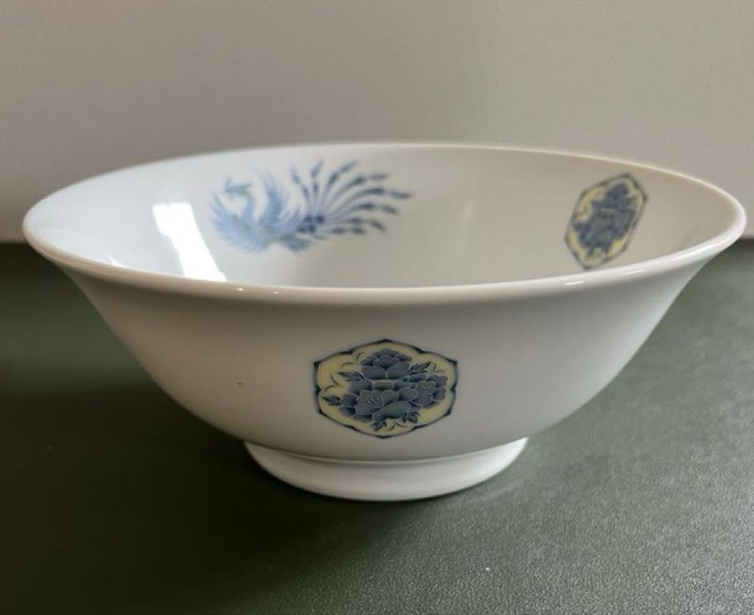 Amazon.co.jp: 長峰陶苑 鳳凰ラーメンどんぶり＆中華皿 セット